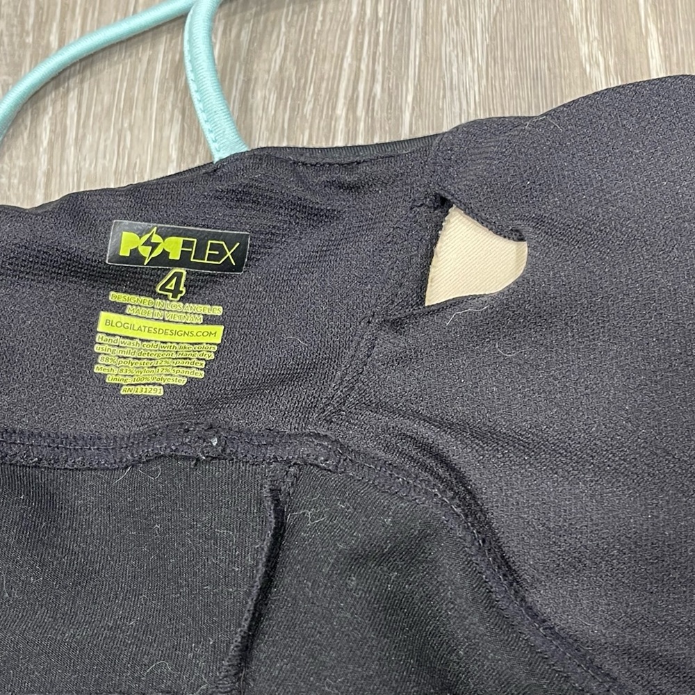 Popflex Pop Flex Sports Bra Black Size 4 J13 - Picture 3 of 3